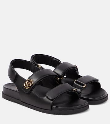 gucci moritz gg leather sandals|Gucci sandals original.